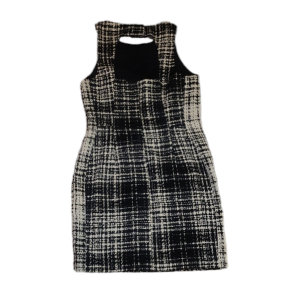 NEW Women's Banana Republic Petite Black & Gray Fitted Mini Dress Size: 4P - Picture 8 of 9